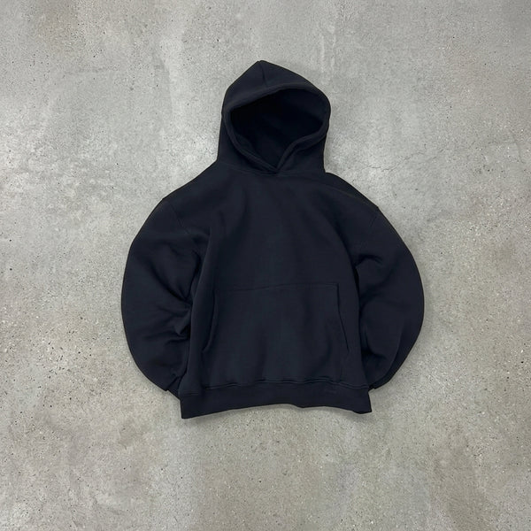 Boxy Black Hoodie