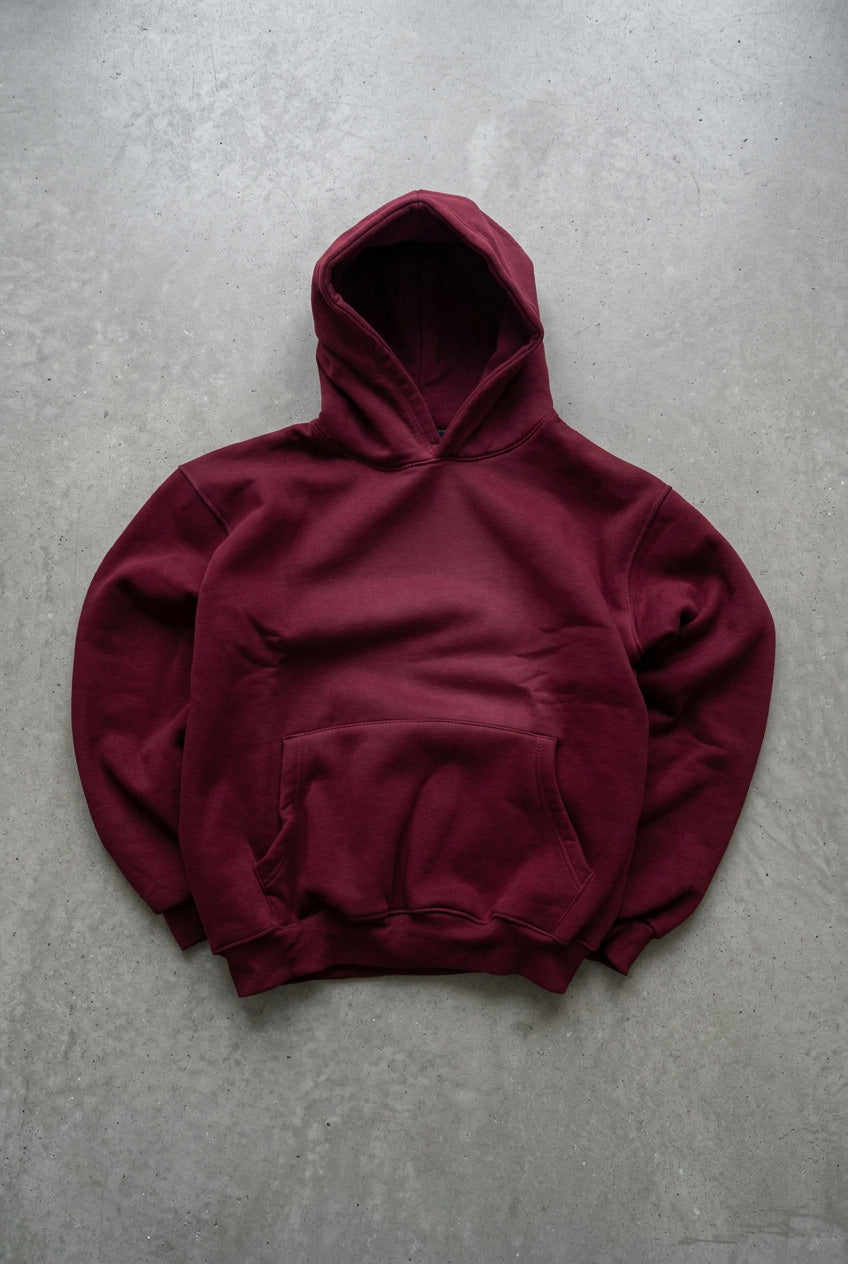 Boxy Burgundy Hoodie